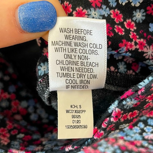 Croft & Barrow ‘Effortless Stretch’ Shorts Pink & Blue Floral Print Size 20W - Picture 5 of 15